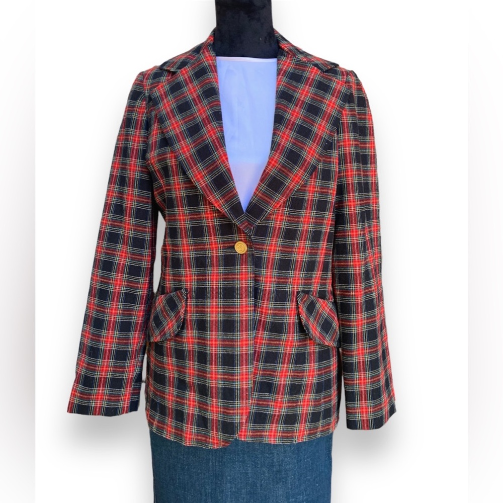 Miss Country Suburban Vintage Women’s Checked Blazer